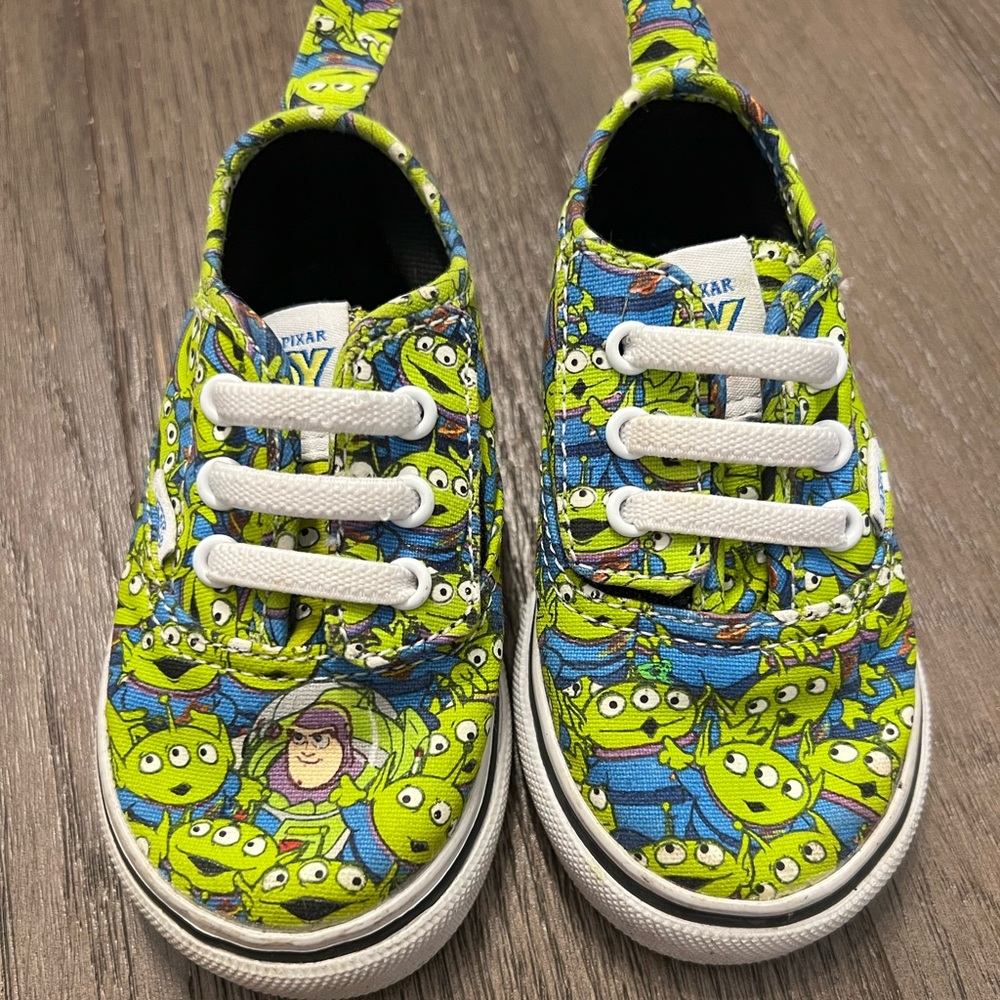 Green alien toy story vans